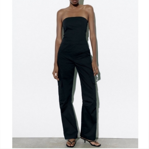 Zara Cargo Jumpsuit - Picture 2 of 6